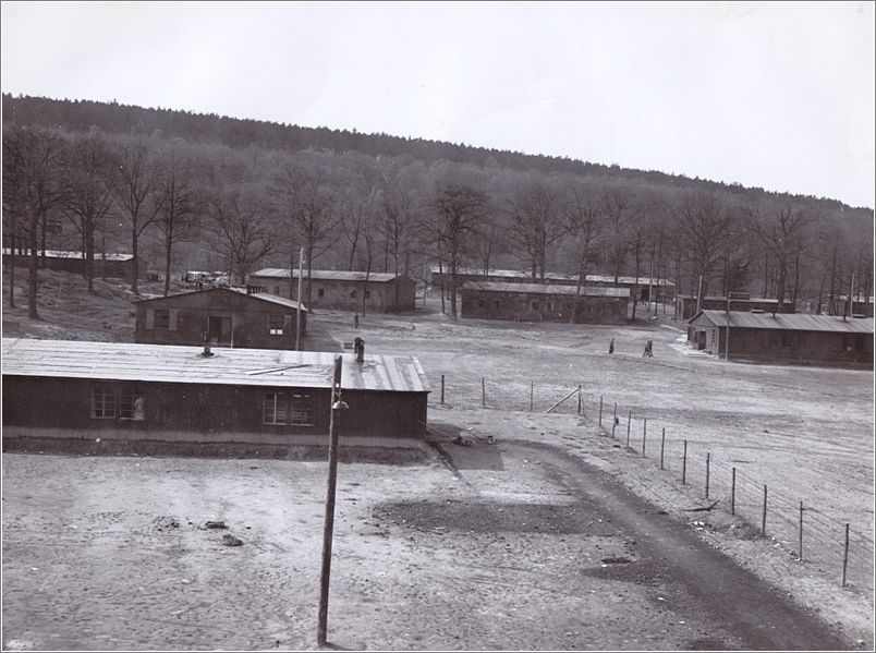 View of the barracks after liberation